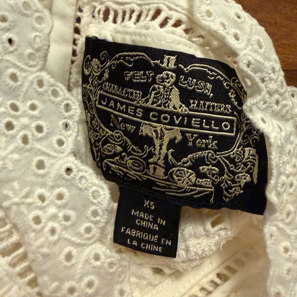 James Coviello Anaiya High Neck Eyelet Lace Top - Picture 2 of 7